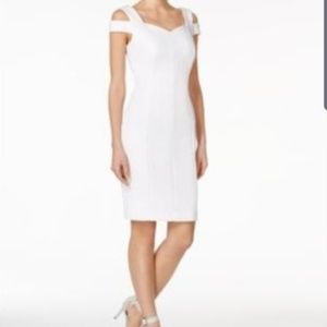 Calvin Klein cold shoulder scuba dress